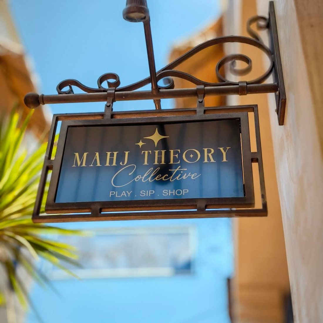 Mahj Theory Collective storefront sign at La Plaza, Suite 109